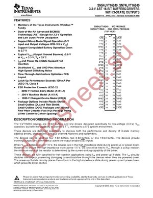 SN74LVT16240DLRG4 datasheet  